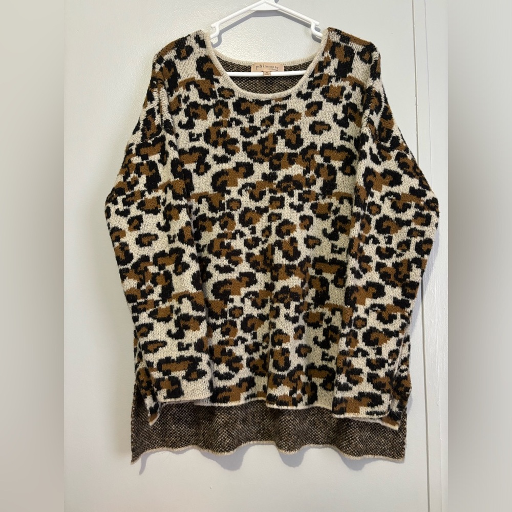 Philosophy Leopard Print Sweater